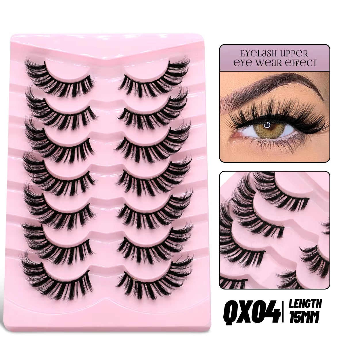 Cat Eye Lashes Faux Mink Eyelashes Winged End Eye Elongated Eyelashes Fake Lashes Natural Long Eyelashes Extension