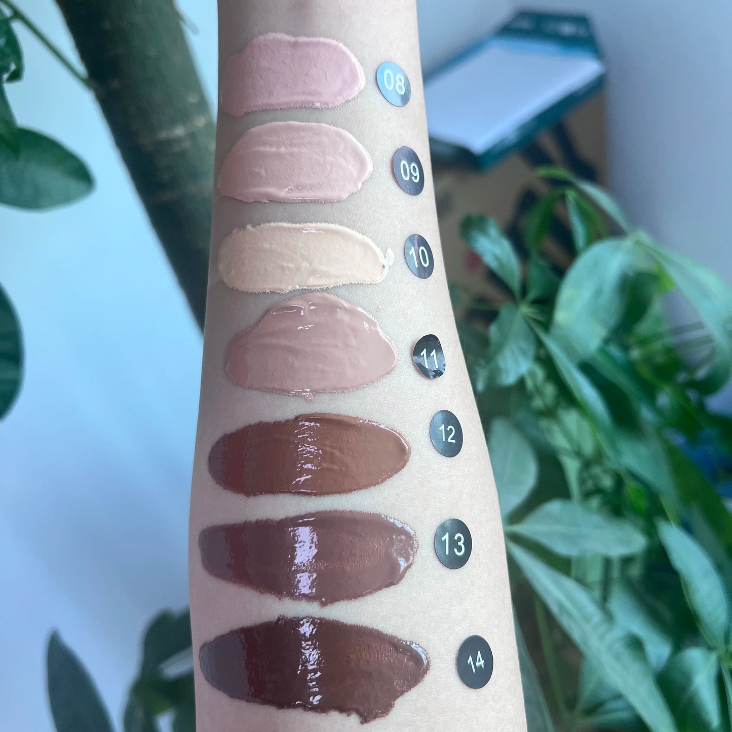 Sun SPF 50+ Sunscreen Sun Block Moisturizing Sun Care Liquid Spf 50 Facial 14 Colors Tinted Beautify Face Makeup Foundation