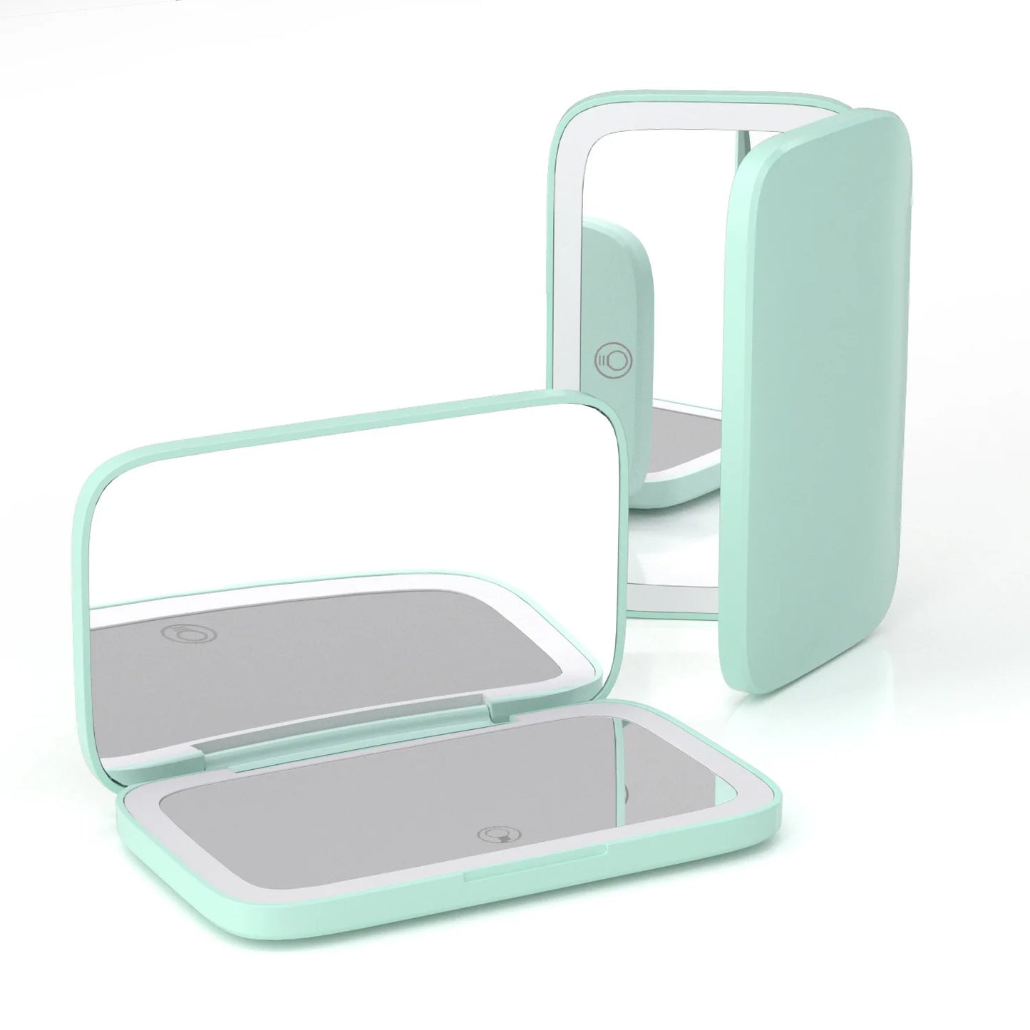 Mini Portable Folding Makeup Mirror Led Lights Magnifying Compact Pocket Travel Aesthetic Vanity Mirrors Make up Tools 5X