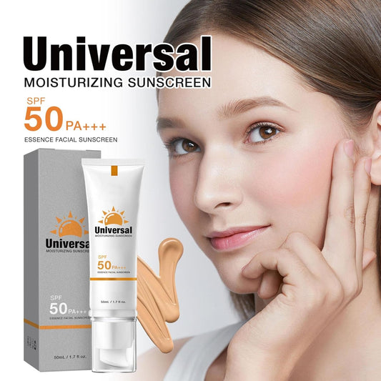 Tinted Sunscreen for Face SPF50, Portable Universal Protector Solar,Travel Size Moisturizing Sunscreen for Sun Protection and Skin Care, Lightweight, Refreshing and Does Not Harm the Skin (2Pc)