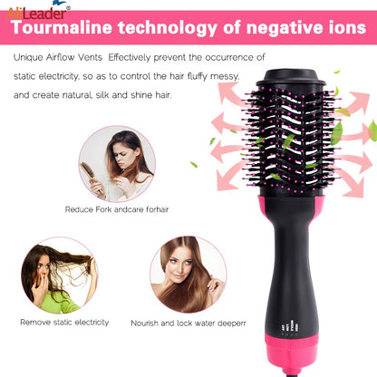 Hair Dryer Brushes for Women Blow Drying Travel Hair Dryer Straightener Curler Massager One Step Volumizer Hot-Air Hair Brushes