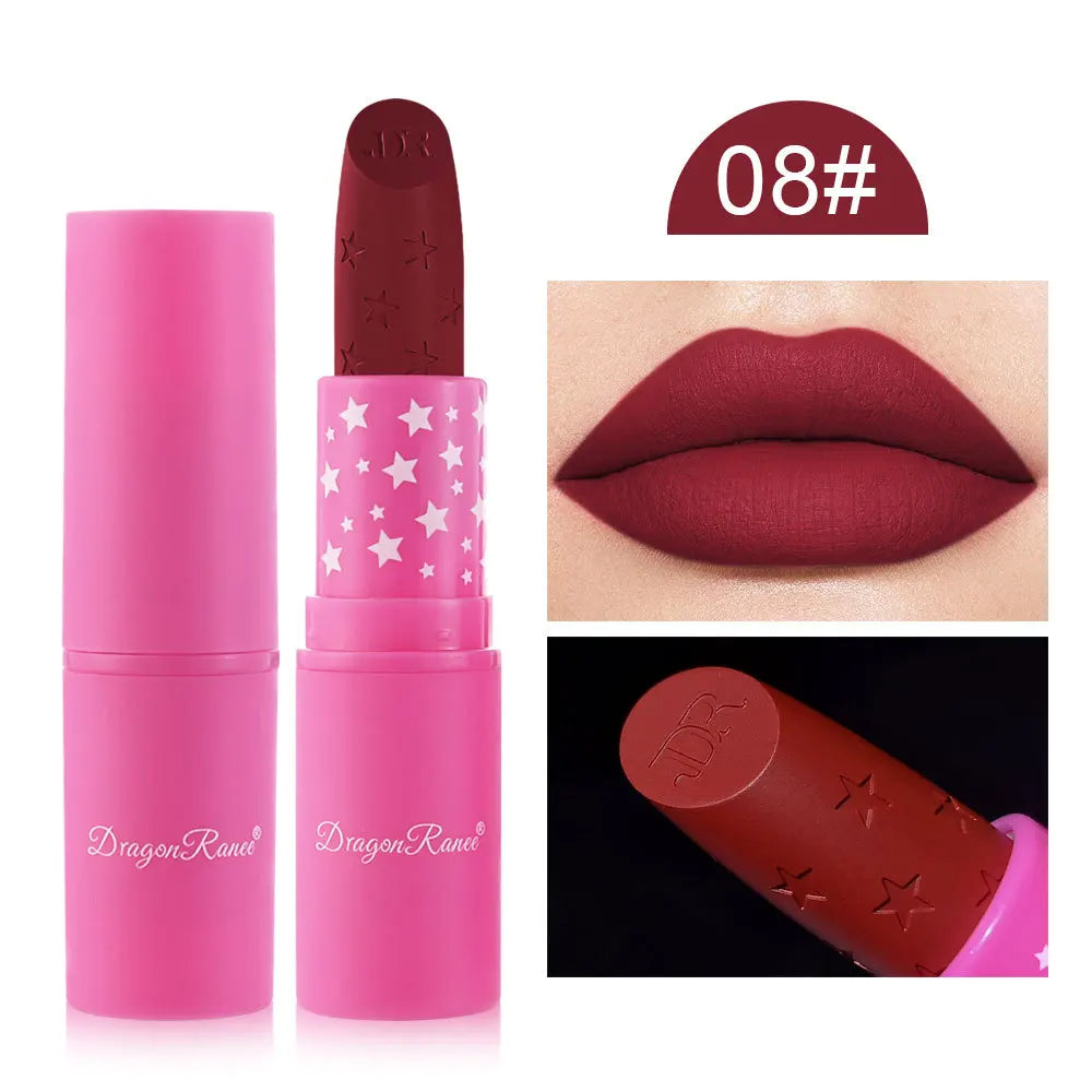 9 Colors Velvet  Pencil Waterproof Long Lasting Sexy Nude Pink Lip Stick Non-Stick Cup Makeup Lip Tint Cosmetics