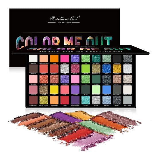 50Color Eye Shadow Palette Matte Shimmer Makeup Plate Highly Colored Color Powder Durable Waterproof Eye Shadow Makeup Cosmetics