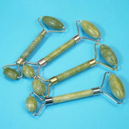 2Pcs Jade Massagers for Face Body Gua Sha Scraper Beauty Facial Roller Set Natural Gouache Stone Massage Slimming Skin Care Lift