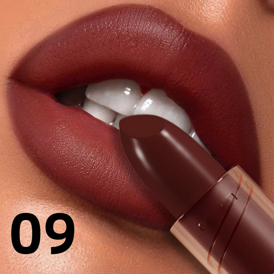 14-Color Matte Lipstick Red Lip Stick Waterproof Sexy Korean Makeup Lip Tint Brown Pink Lip Cosmetic Long Lasting Lip Gloss
