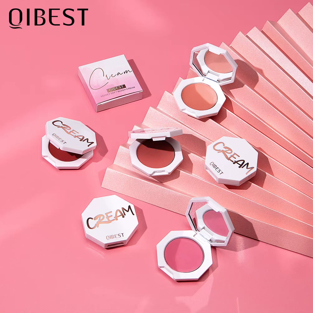 Face Blusher Peach Cream  Cheek Contour Blush Cosmetics Blusher Cream Korean Makeup Rouge Tint Blush