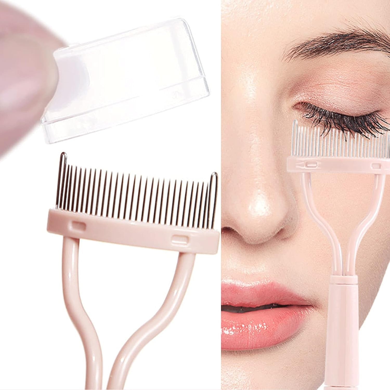 5 in 1 Eyelash Application Tool Kit,Eyelash Applicator Tool, Eyelash Curlers, Eyelash Comb, Makeup Eyelash Tool, Eyeliner Mascara Shield, Eyelash Separator Tool, Lash Curler