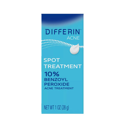 Differin 10% Benzoyl Peroxide Acne Spot Treatment: Hypoallergenic, Facial Treatment, Gel, Acne-Prone Skin