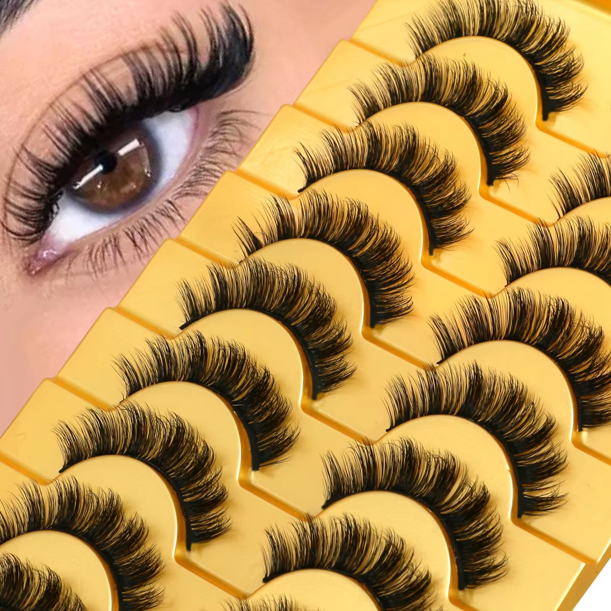Cat Eye Lashes Faux Mink Eyelashes Winged End Eye Elongated Eyelashes Fake Lashes Natural Long Eyelashes Extension