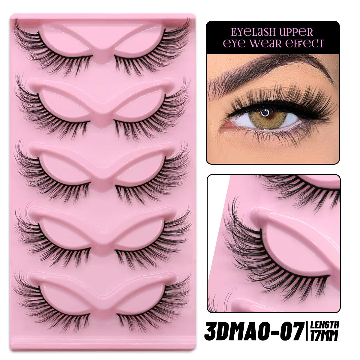 Cat Eye Lashes Faux Mink Eyelashes Winged End Eye Elongated Eyelashes Fake Lashes Natural Long Eyelashes Extension