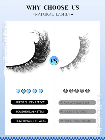 Cat Eye Lashes Faux Mink Eyelashes Winged End Eye Elongated Eyelashes Fake Lashes Natural Long Eyelashes Extension