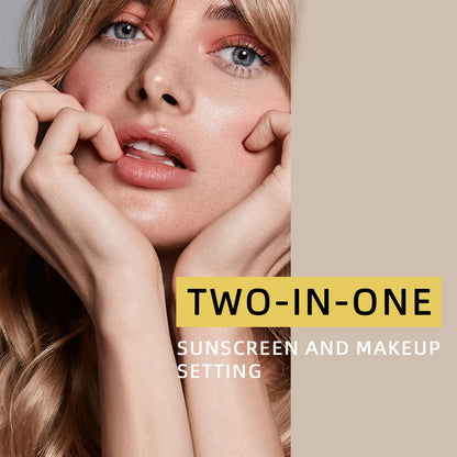 100Ml SPF 50 Sunscreen Setting Spray Sheer Setting Mist Sunscreen Spray Facial Skin Care Lightweight & Non-Greasy