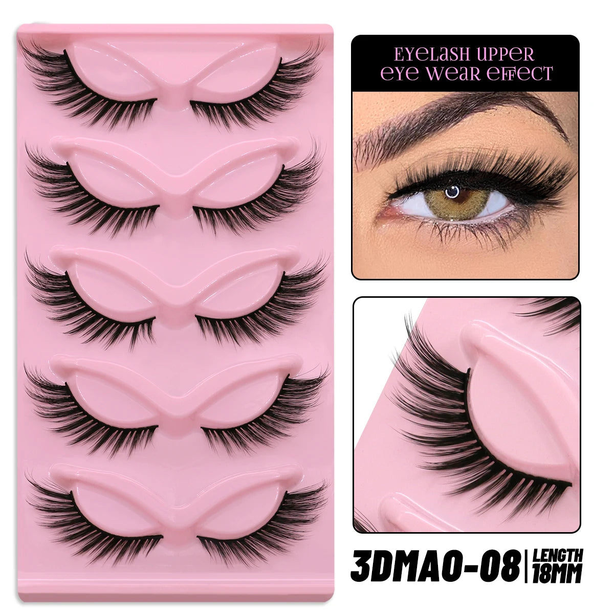 Cat Eye Lashes Faux Mink Eyelashes Winged End Eye Elongated Eyelashes Fake Lashes Natural Long Eyelashes Extension