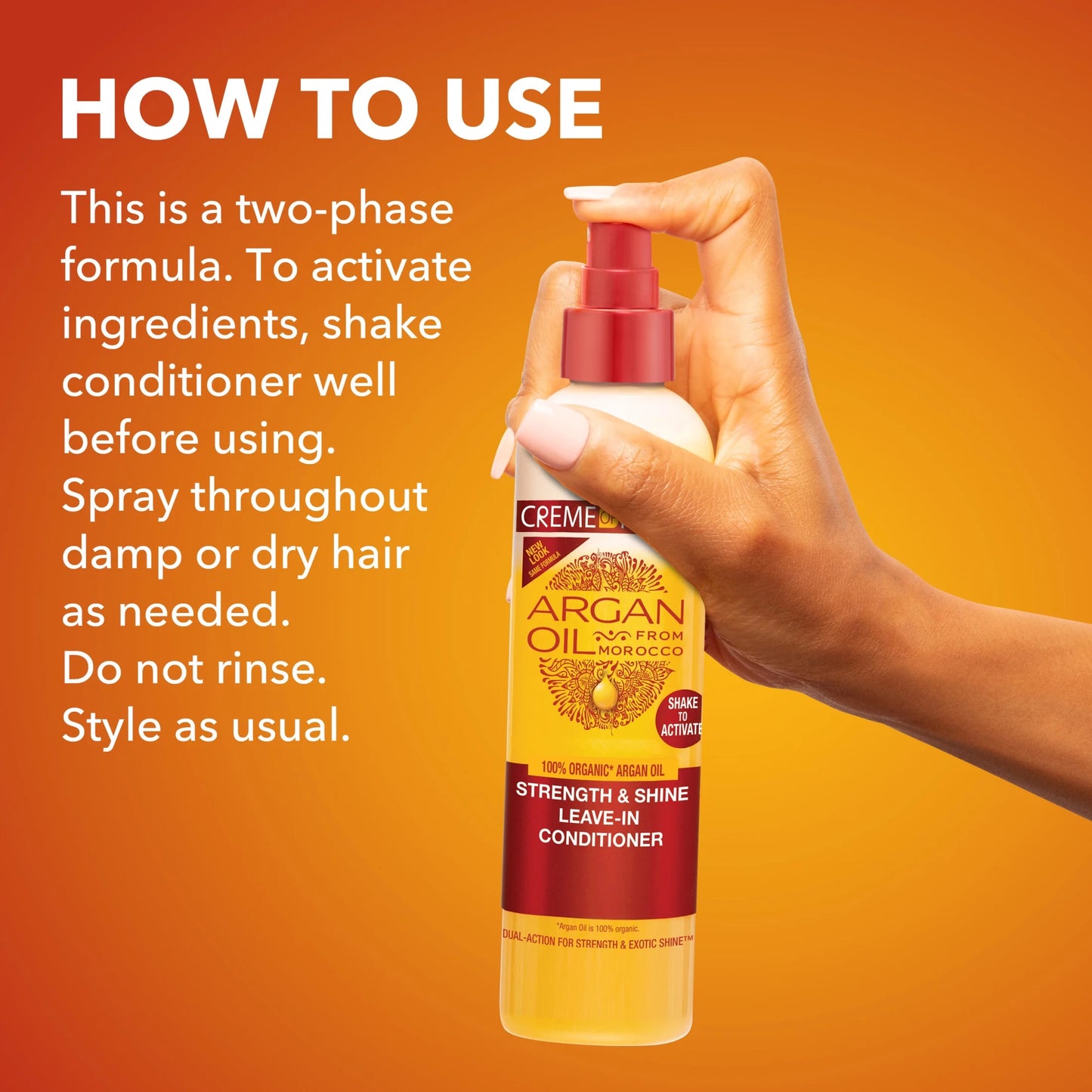 Argan Oil Strength & Shine Leave-In Conditioner, 8.45 Fl Oz
