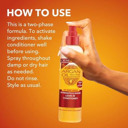 Argan Oil Strength & Shine Leave-In Conditioner, 8.45 Fl Oz