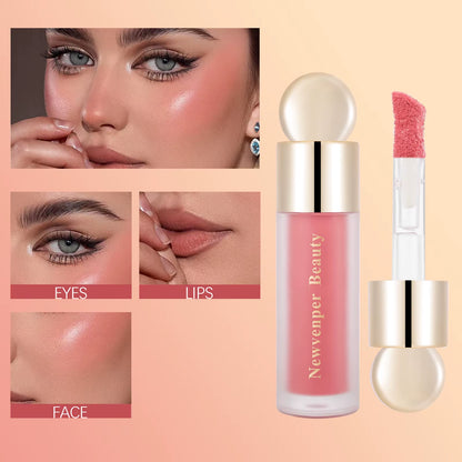 Liquid Highlighter + Liquid Blush + Liquid Contour for Face & Body, High Glossy Finish, Natural Glow Liquid Luminizer Makeup
