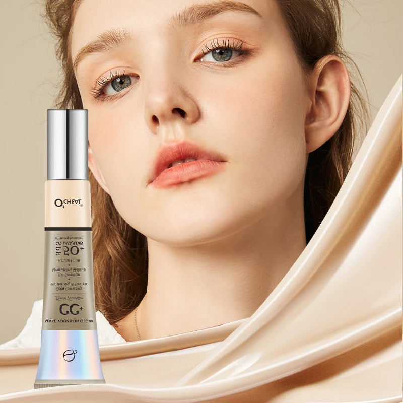 Ocheal 30G CC Cream Foundation Waterproff Concealer Moisturizing Sunscreen Liquid SPF 50+ Long Lasting Brightening Makeup Primer
