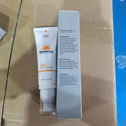 Tinted Sunscreen for Face SPF50, Portable Universal Protector Solar,Travel Size Moisturizing Sunscreen for Sun Protection and Skin Care, Lightweight, Refreshing and Does Not Harm the Skin (2Pc)