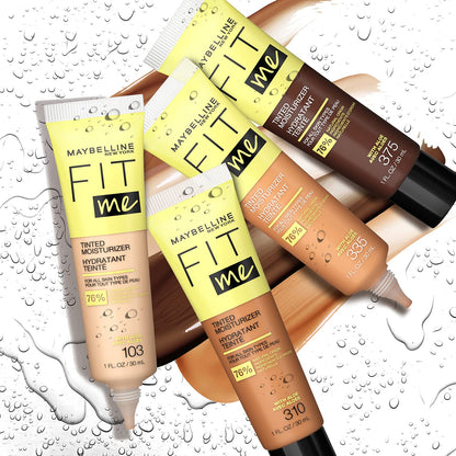 Maybelline Fit Me Tinted Moisturizer, Natural Coverage, Face Makeup, 370, 1 Count