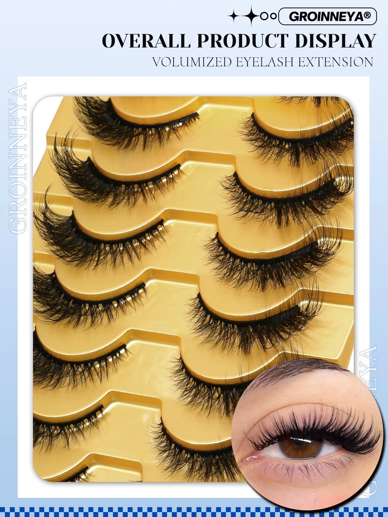 Cat Eye Lashes Faux Mink Eyelashes Winged End Eye Elongated Eyelashes Fake Lashes Natural Long Eyelashes Extension