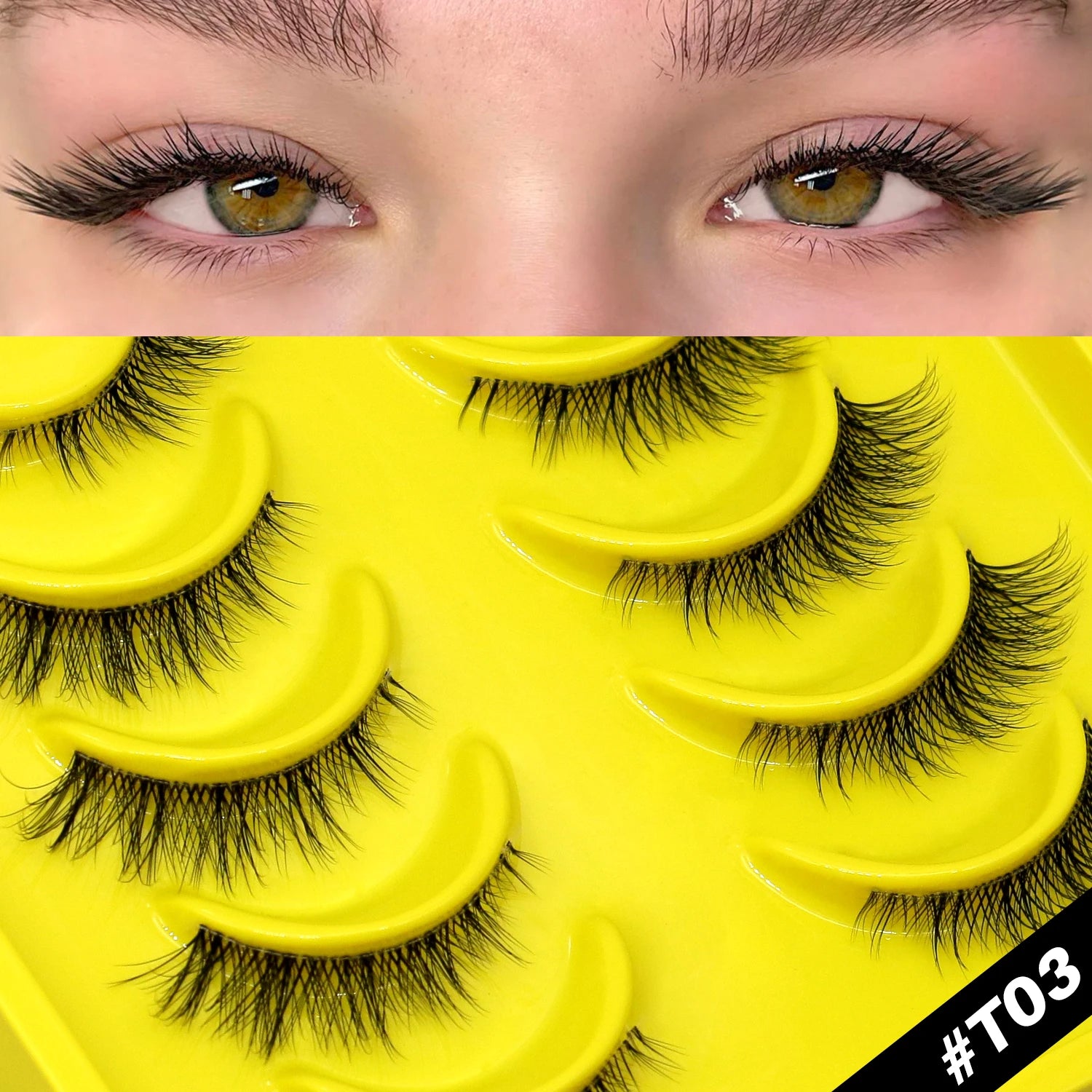 Half Lashes Cat Eye Lashes Soft Natural Clear Band Lashes Natural Look Faux Mink Wispy Mink Eyelashes Makeup