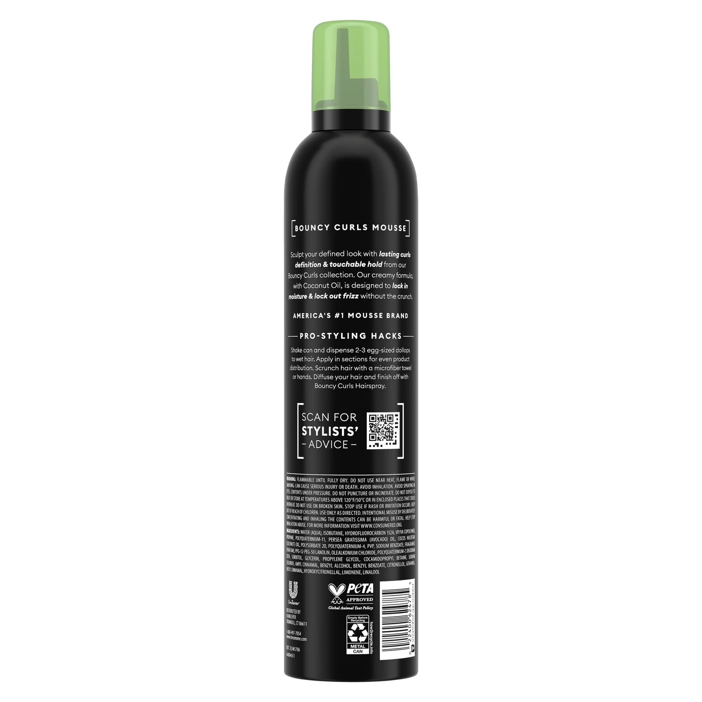 (3 Pack)  Bouncy Curls Mousse with 24H Control & Definition, 15 Oz