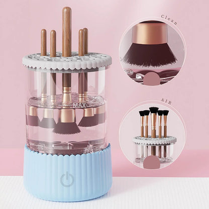Automatic Makeup Brush Cleaner Electric Washing Machine, USB Powered Spinner Dryer for Various Brush Sizes, Portable Cosmetic Tool Washer for Home Travel Makeup Artist Gift