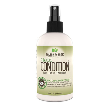 Taliah Waajid Shea-Coco Daily Leave-In Conditioner – 8Oz – Moisturizing Detangler for Natural Curly, Kinky & Wavy Hair – Lightweight Hydration with Shea Butter & Coconut.