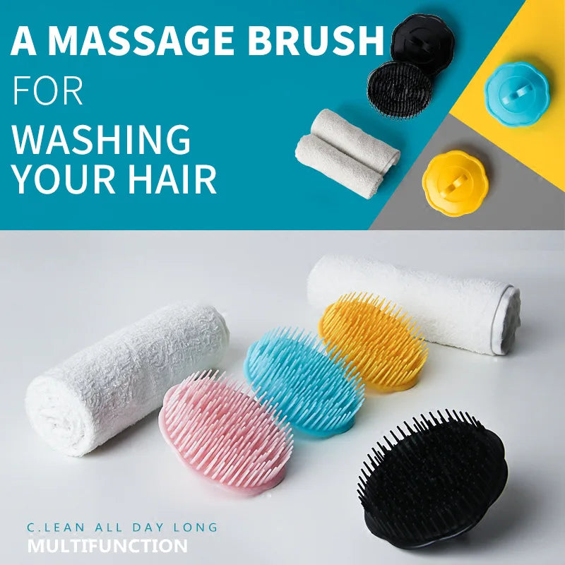 1Pcs Black Hair Comb Scalp Massagers round Comb Women Men Shower Brush Hair Scalp Shower Wash Clean Hair Tool Brush