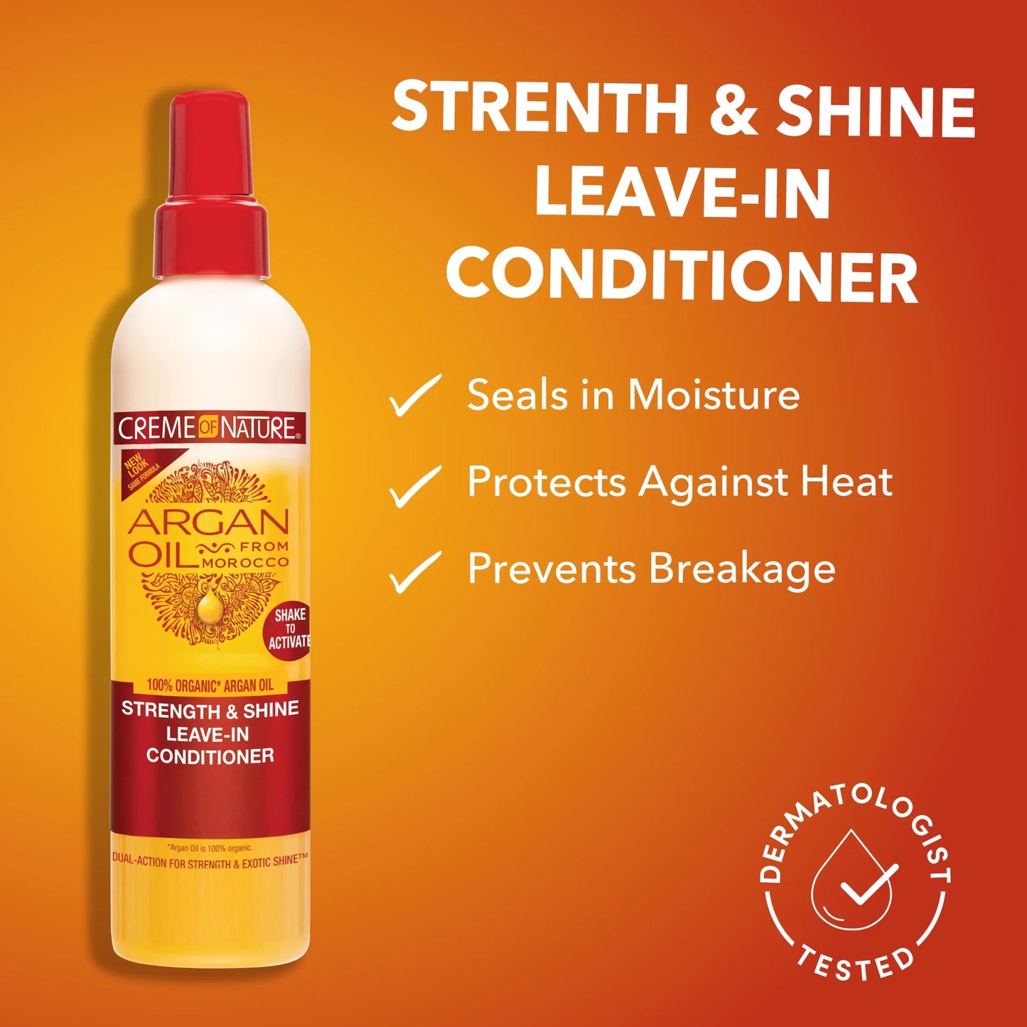 Argan Oil Strength & Shine Leave-In Conditioner, 8.45 Fl Oz