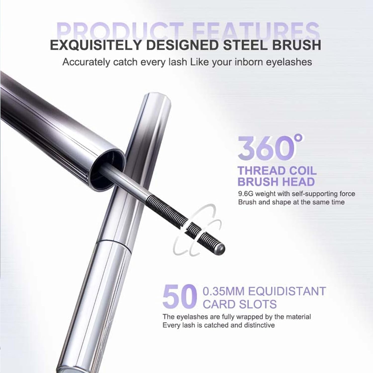 Curling Iron Mascara,3D Curling Eyelash Iron Mascara, Waterproof, Volumizing and Lengthening, Smudge-Proof (Brown Curling)