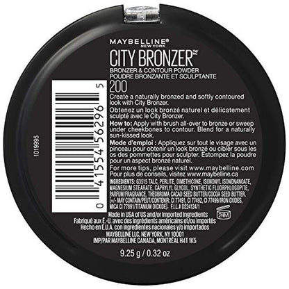 Maybelline New York City Bronzer Powder Makeup and Contour, 200, 0.32 Oz