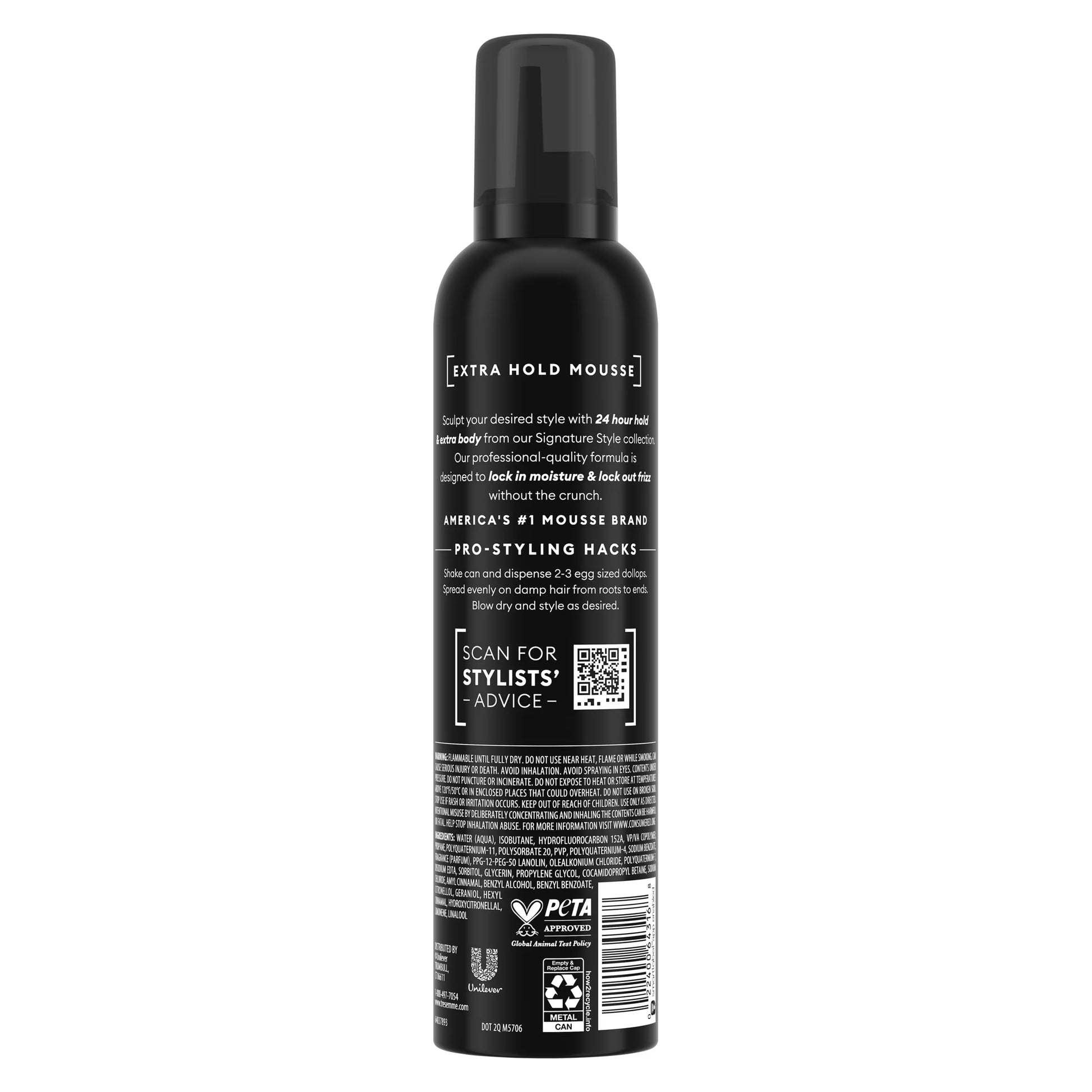 Tresemme Hair Mousse Extra Hold for 24H Touchable Hold & Volume with Pro Lock Tech 10.5 Oz