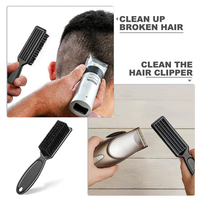 Barber Neck Duster Brush Sets Plastic Handle Hairdressing Soft Hair Cleaning Brush Head Shape Carving Cleaning Brush