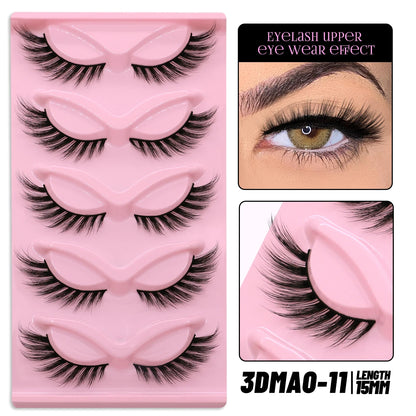Cat Eye Lashes Faux Mink Eyelashes Winged End Eye Elongated Eyelashes Fake Lashes Natural Long Eyelashes Extension