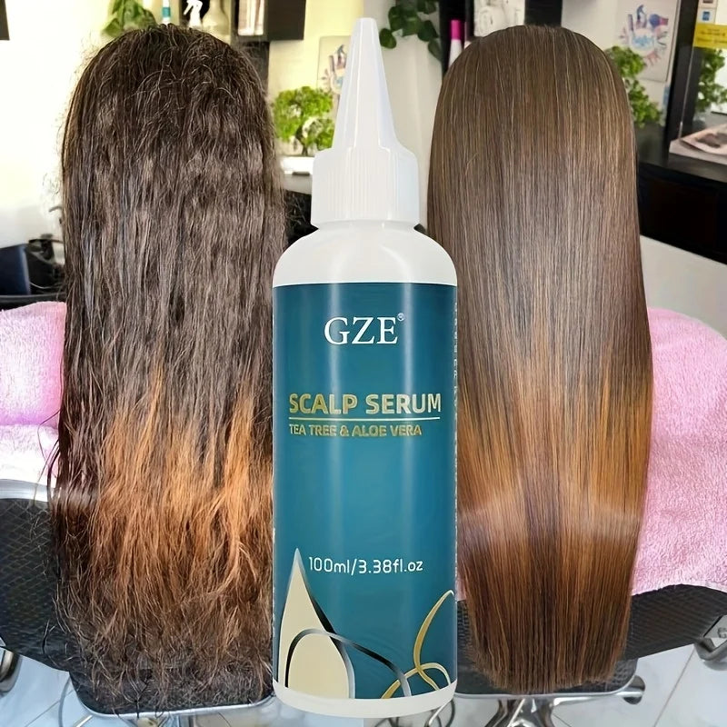Scalp Serum with Tea Tree & Aloe Vera Leave-In Conditioner Remove Loose Dandruff Flakes for Dry Scalp for Women and Men