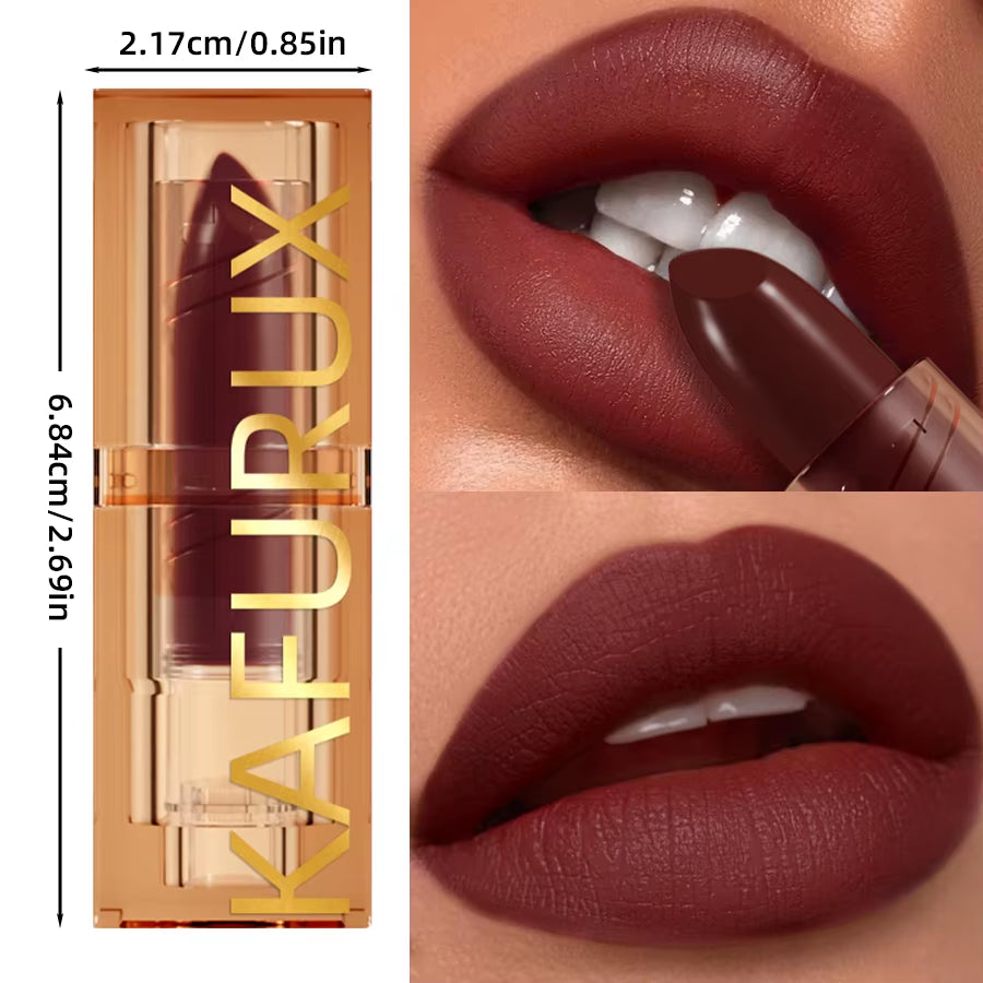 1PC Professional Lipstick Waterproof Lips Makeup Long Lasting Pigment Nude Brown Red Lipsticks Velvet Matte Lip Tint Cosmetics