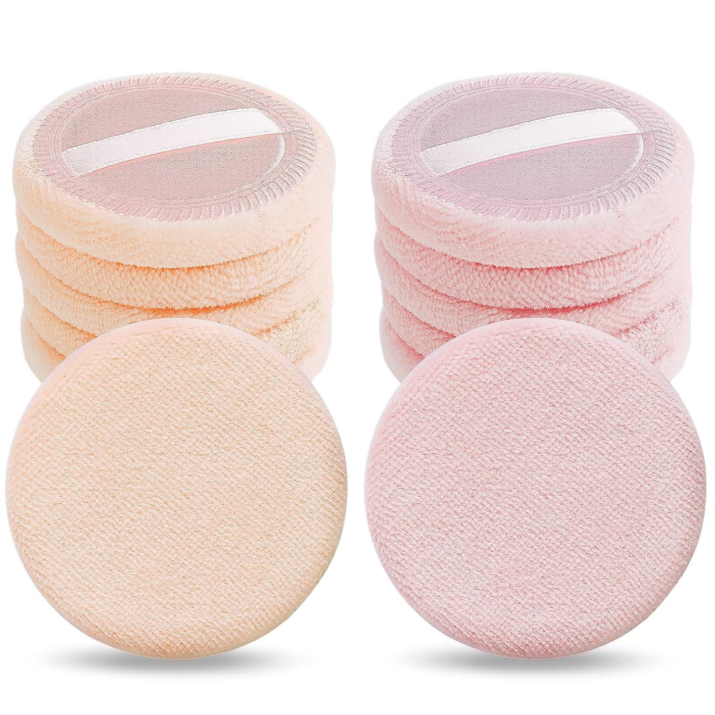 Cosmetics Makeup Sponge 12 PCS Fluffy Make up Foundation Applicator Face Blending Setting Pads Matte Loose Powder Body Paint Wet Dry Application Brushes(Pink/Skin Color)