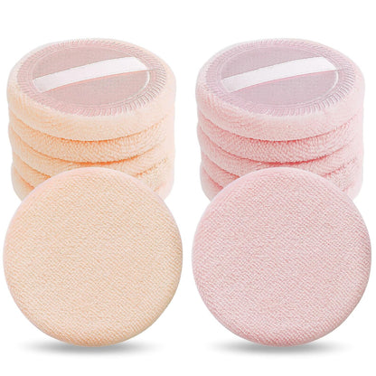 Cosmetics Makeup Sponge 12 PCS Fluffy Make up Foundation Applicator Face Blending Setting Pads Matte Loose Powder Body Paint Wet Dry Application Brushes(Pink/Skin Color)