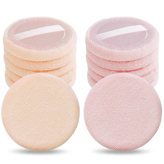 Cosmetics Makeup Sponge 12 PCS Fluffy Make up Foundation Applicator Face Blending Setting Pads Matte Loose Powder Body Paint Wet Dry Application Brushes(Pink/Skin Color)