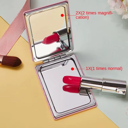 Folding Mirror Pocket Mini Portable Makeup Mirrors Travel Hand Small Mirror Vanity Foldable Compact Cosmetics Tools