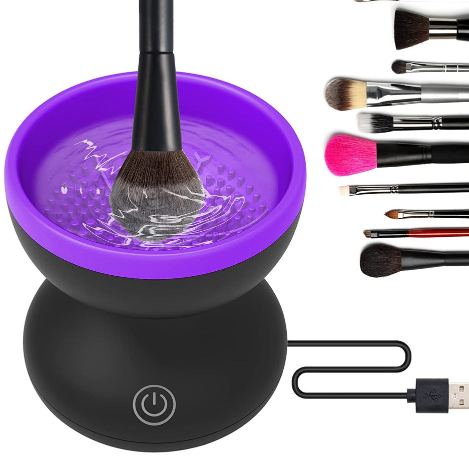 Electric Makeup Brush Cleaner Machine Portable Automatic USB Cosmetic Brush Cleaner Tools for All Size Beauty Makeup Brushes Set
