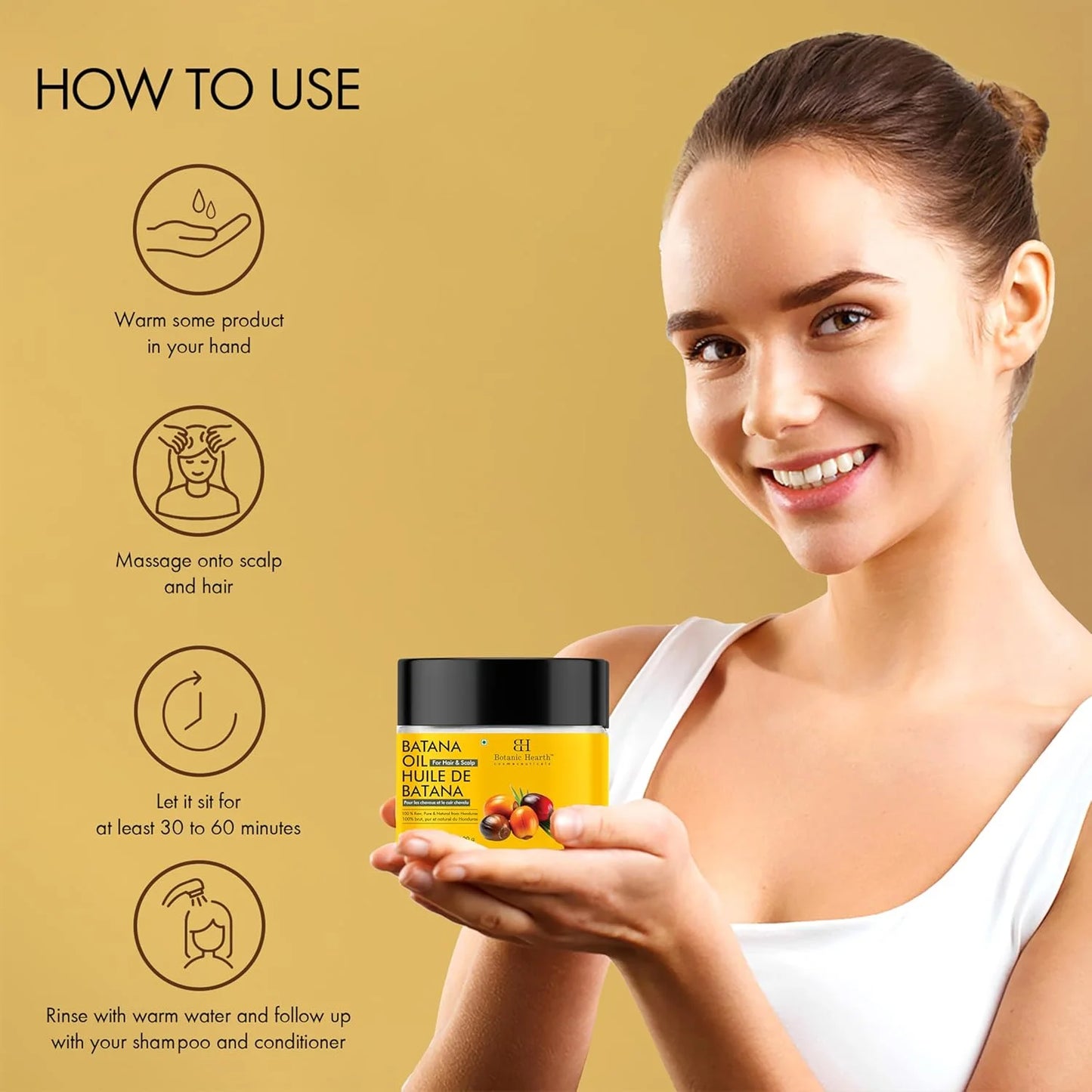 Batana Oil for Hair Growth | Batana Butter (3.5 Fl Oz) | Deeply Nourishing & Revitalizing Hair & Skin Care