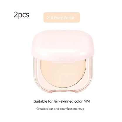 Setting Powder Oil Control Makeup Setting Brightening Skin Tone Setting Powder with Mirror Compact Portable Makeup Powder