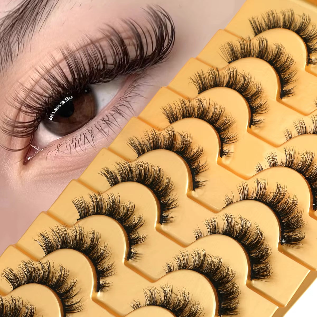 Cat Eye Lashes Faux Mink Eyelashes Winged End Eye Elongated Eyelashes Fake Lashes Natural Long Eyelashes Extension
