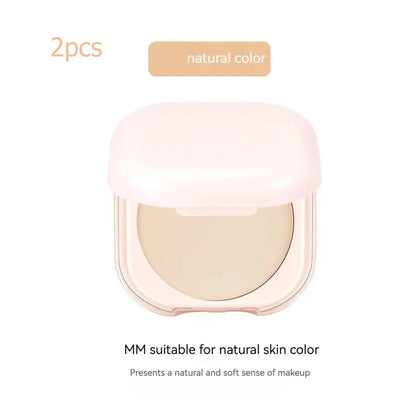 Setting Powder Oil Control Makeup Setting Brightening Skin Tone Setting Powder with Mirror Compact Portable Makeup Powder
