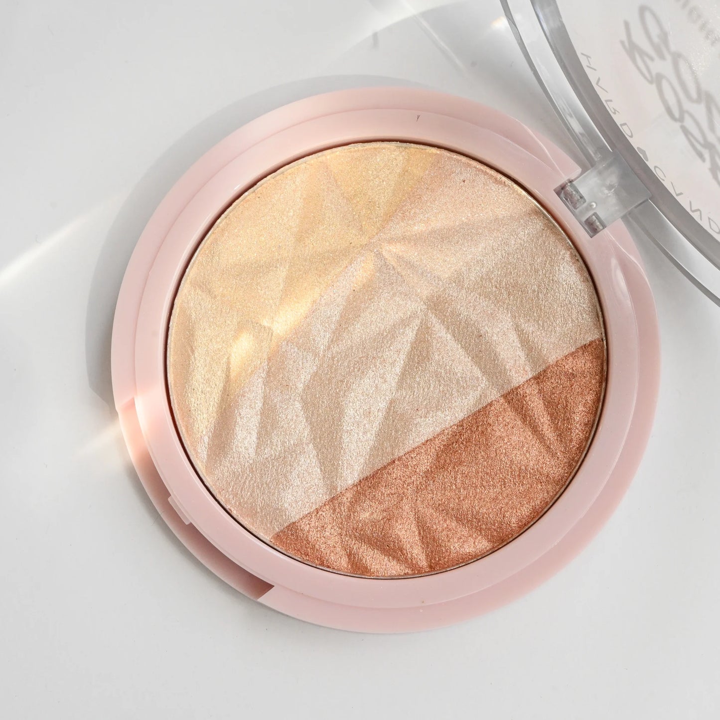 Just Glow Highlighter, Pressed Powder, Shimmery Glow, Rose Gold 3 Shades in 1