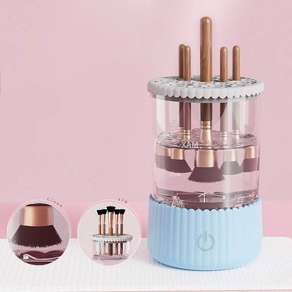 Automatic Makeup Brush Cleaner Electric Washing Machine, USB Powered Spinner Dryer for Various Brush Sizes, Portable Cosmetic Tool Washer for Home Travel Makeup Artist Gift