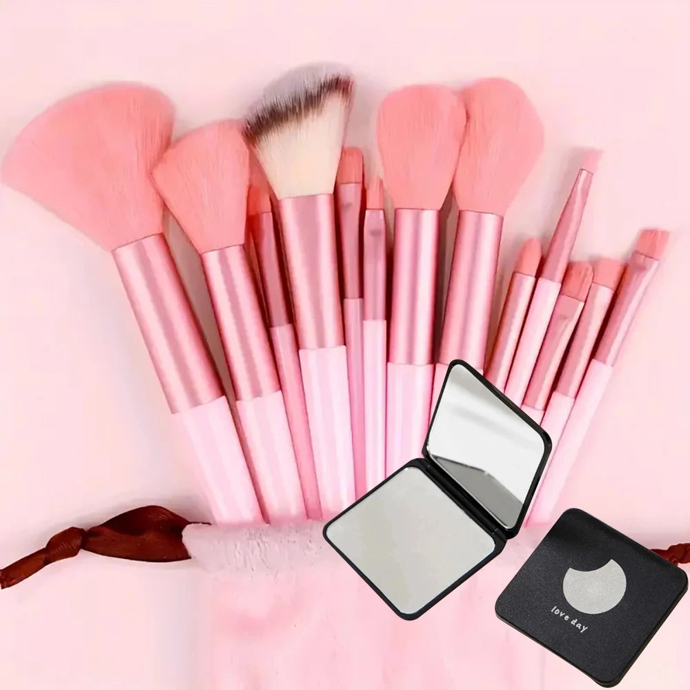 13/33Pcs Professional Makeup Brush Set with Accessories for Combination Skin- Featuring Soft Brushes，Suitable for Beginners