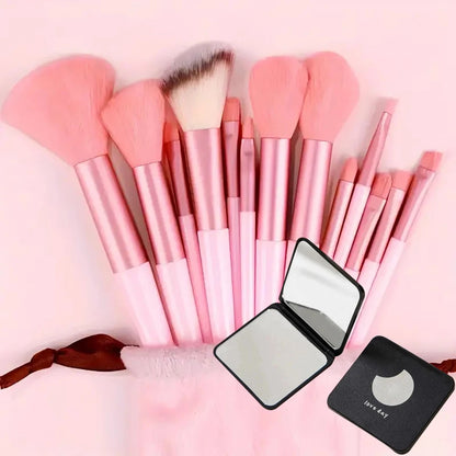 13/33Pcs Professional Makeup Brush Set with Accessories for Combination Skin- Featuring Soft Brushes，Suitable for Beginners